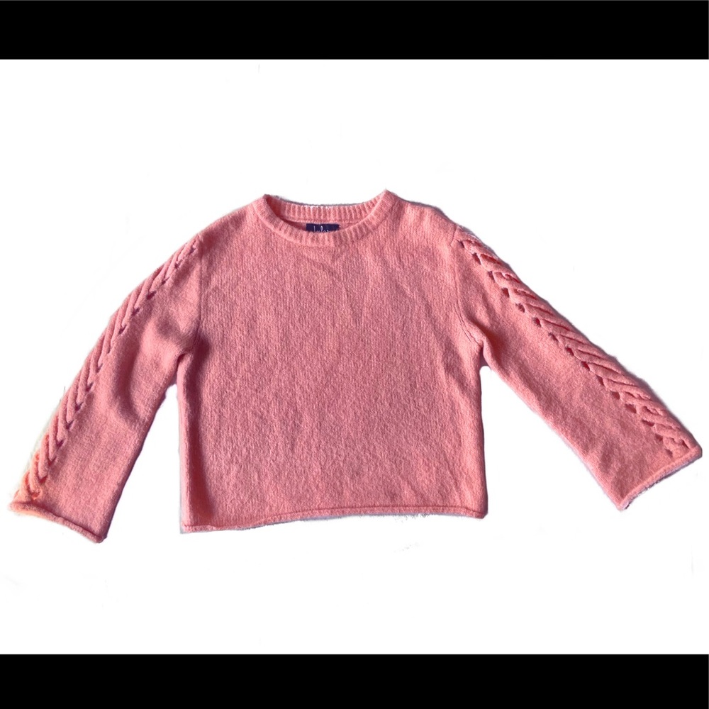 Blush Pink Cutout Sleeve Sweater